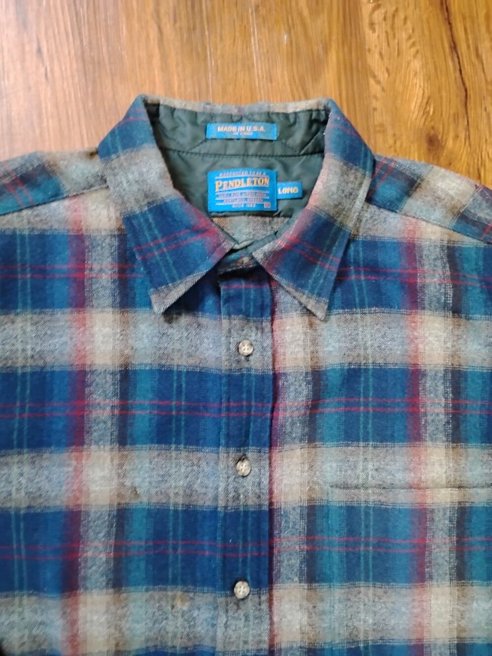 Vintage Pendleton Wool Flannel Button Shirt